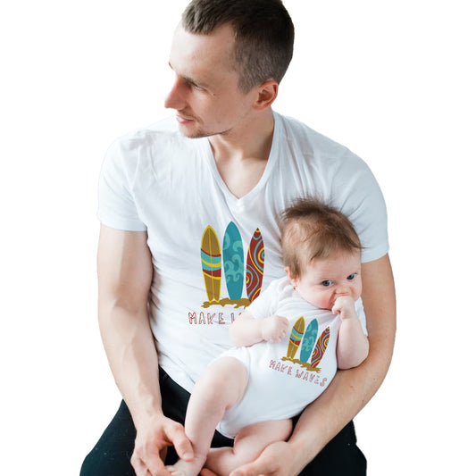 Father's Day special - Make Waves matching T-Shirts & Onesie