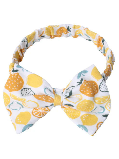 Lemon Print Hair Bows for Girls (Infant & Kids)