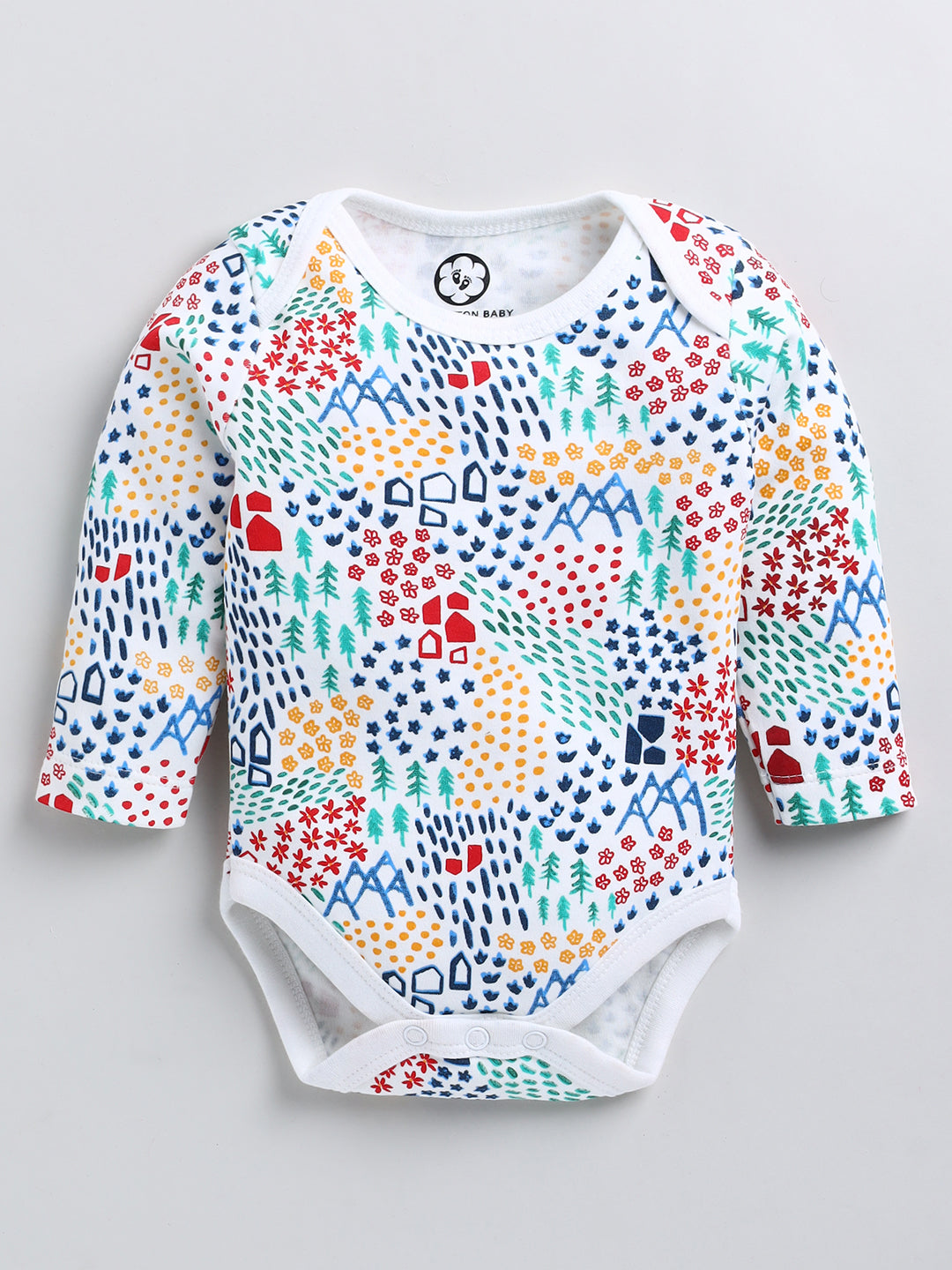 Nature Print Pure Cotton Full Sleeve Onesie