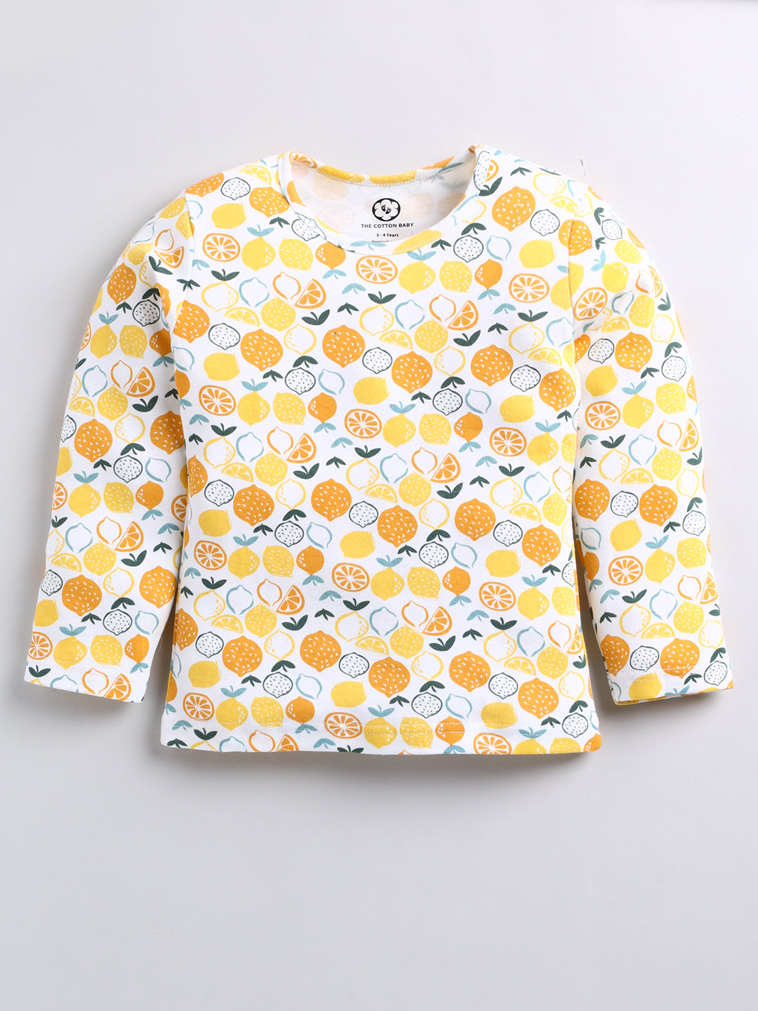 Cute Lemon Printed T-shirt and Pajama set - For Girls and Boys