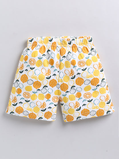 Lemon Printed T-shirts and Short Set for Boys and Girls