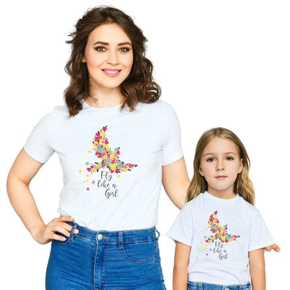 Twin with your Kid- Fly Like a girl matching T-shirts