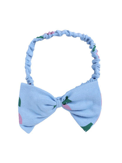 Tulip Print Head Band with Bow - 0 to 2 years