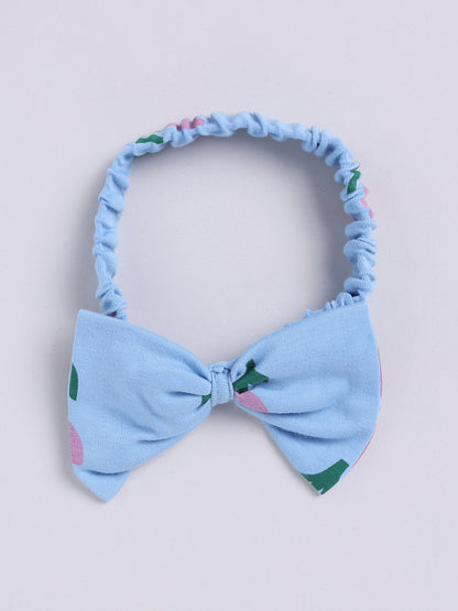 Tulip Print Head Band with Bow - 0 to 2 years