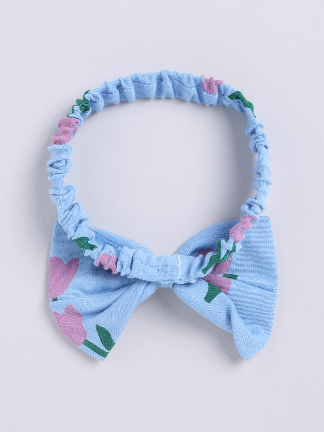 Tulip Print Head Band with Bow - 0 to 2 years