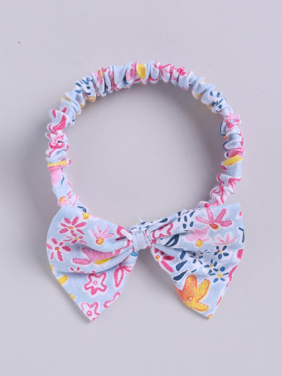 Flower Print Head Band with Bow - 0 to 2 years