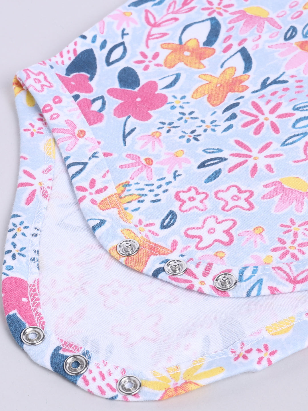 Flower Print Sleeve Less Onesie