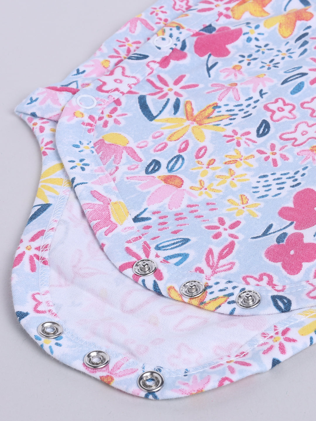 Flower Print Sleeve Less Onesie