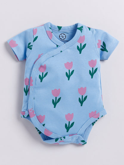 Tulip Print Half Sleeve Onesie