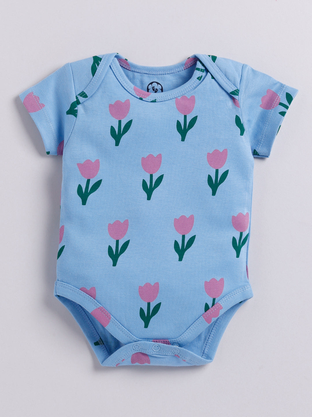 Tulip Print Half Sleeve Onesie