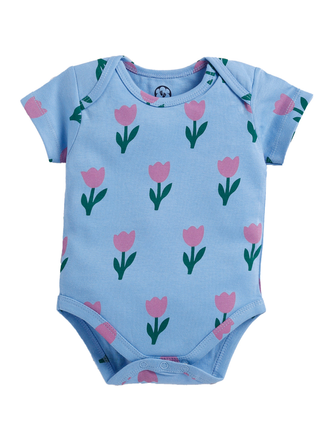 Tulip Print Half Sleeve Onesie