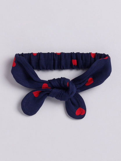 Red Heart Print Stylish Head Band for 1- 5 Years Old