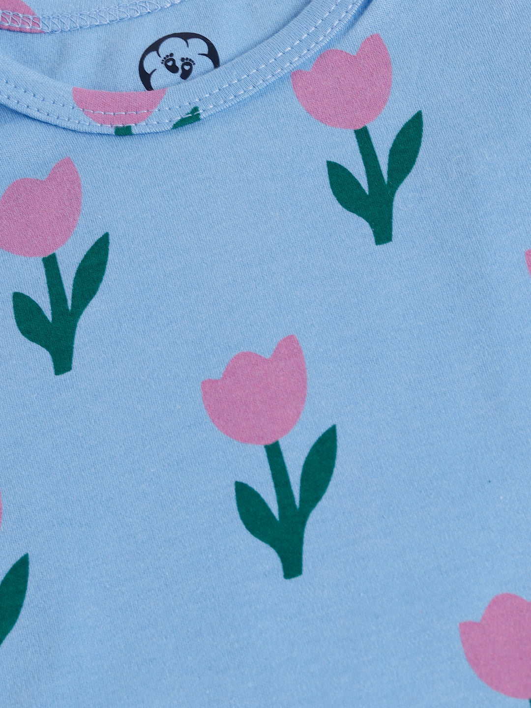 Tulip Print Half Sleeve Onesie