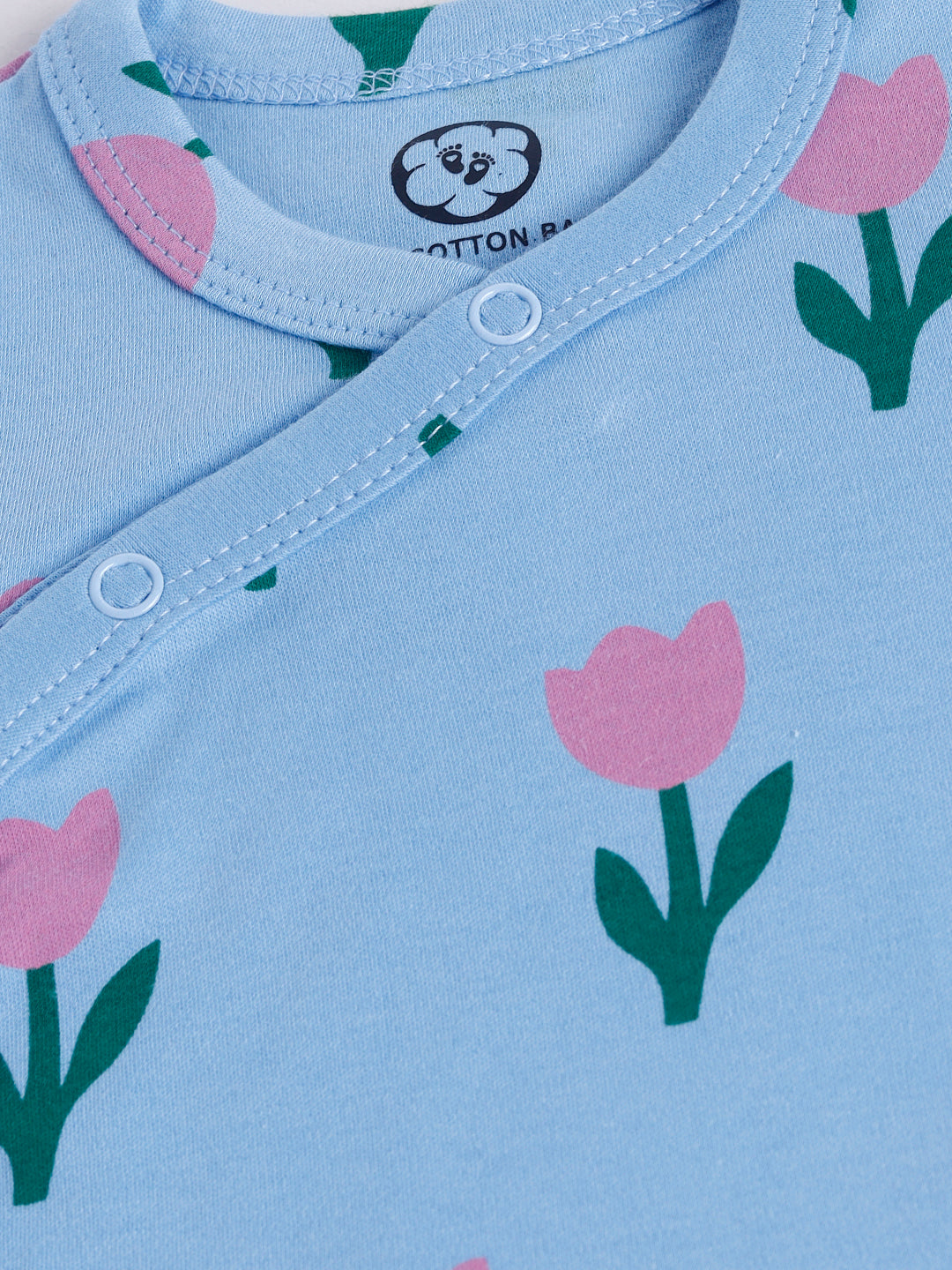 Tulip Print Half Sleeve Onesie